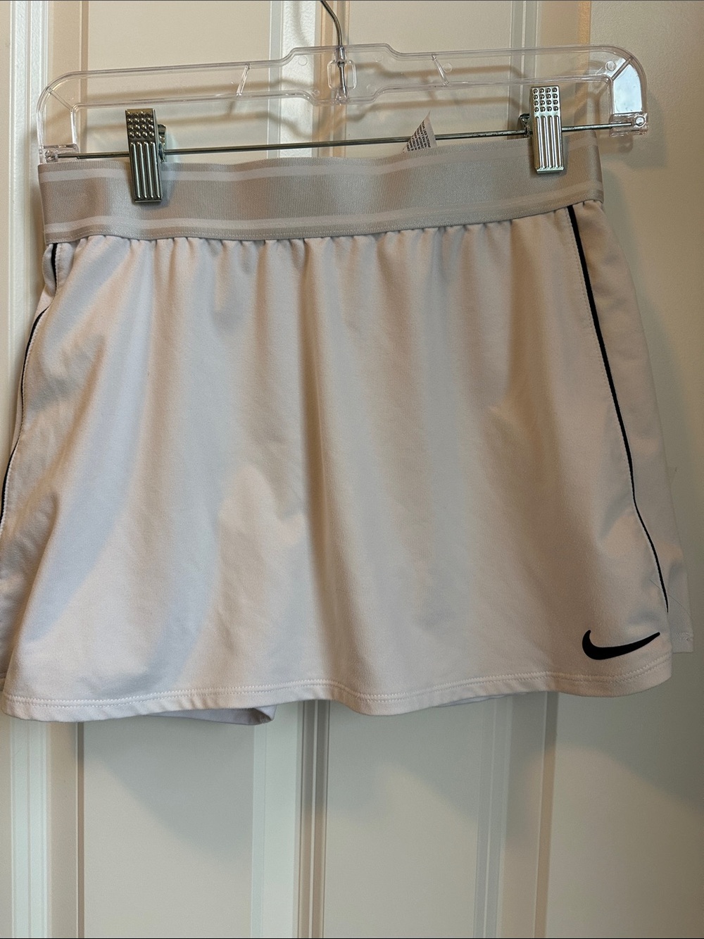 Nike White Mini Tennis Skirt with Black Accents